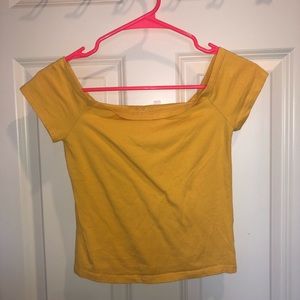 Yellow crop top